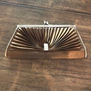 Women’s Brown Pleated Clutch